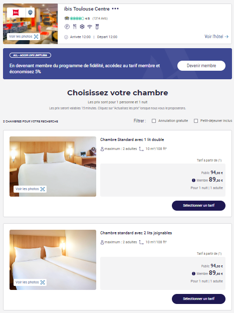 Booking funnel | Accor